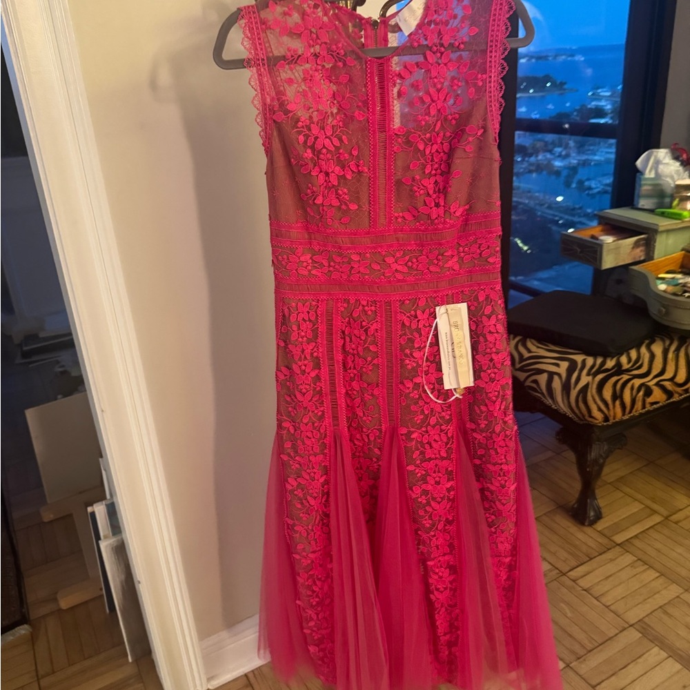 Bronx and Banco Pink Lace Tea Dress! Think Charlotte in Sex in the City!